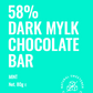 58% Dark Mylk Chocolate Bar ❤︎ Sugarfree Mint 80g