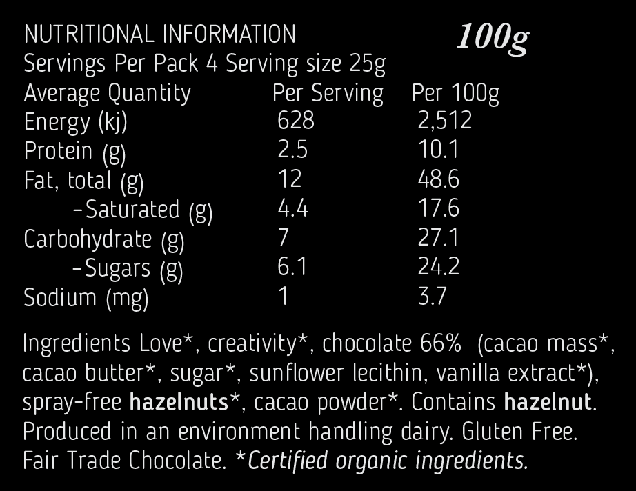 Chocolate Rolled ❤︎ Hazelnuts 100g