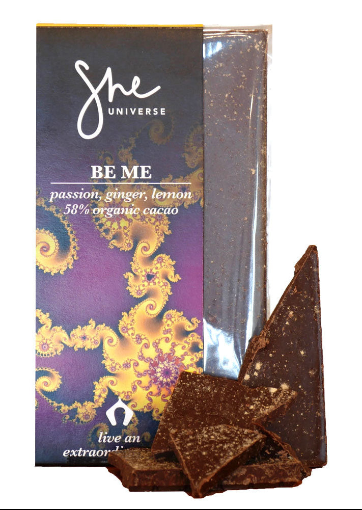 Be Me Bar ❤︎ passion, ginger, lemon 58% 90g
