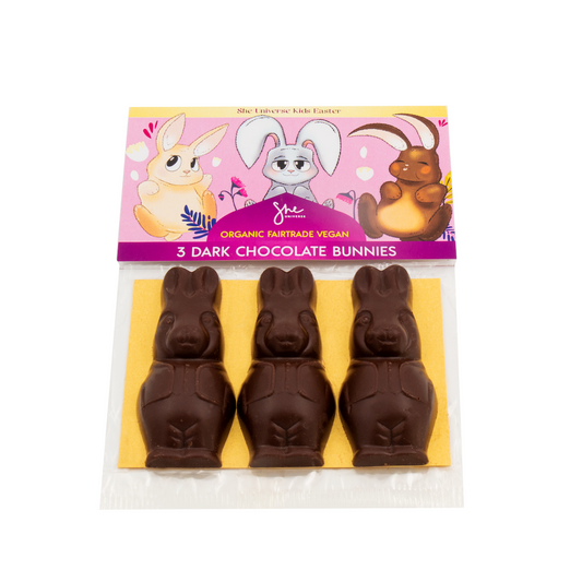 3 Dark Chocolate Bunnies - 51g