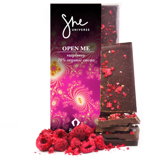Open Me Bar ❤︎ raspberry 70% 90g