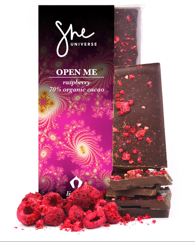 Open Me Bar ❤︎ raspberry 70% 90g