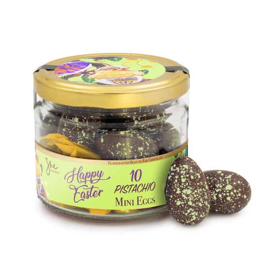 10 Pistachio & Rose Mini Eggs - 120g