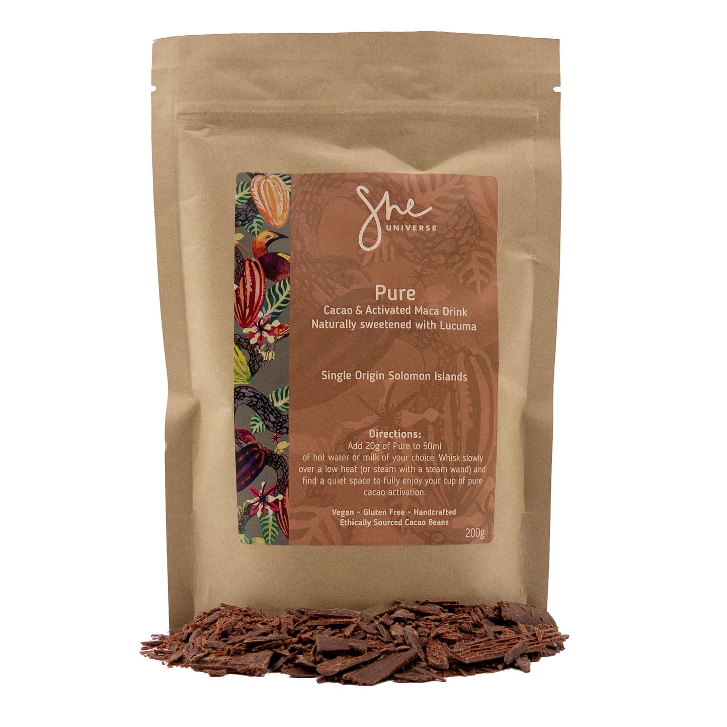 Pure Cacao & Activated Maca Drink 200g
